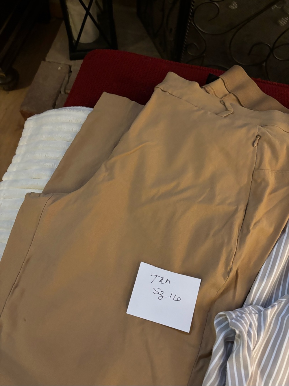 Lane Bryant Tan Straight-Leg Pants